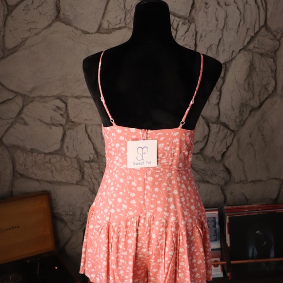 White Fox peach romper - Picture 3 of 3